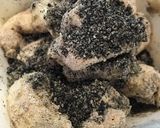 ヘルシーおやつバナナ黒ごまはったい粉がけ作り方3写真