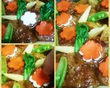 桜満開煮込みハンバーグ作り方16写真