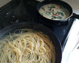 ほうれん草のクリームパスタ作り方2写真