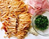 ブラウンえのきとベーコンのバター醬油炒め作り方1写真