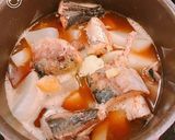 レンジで時短！ニンニク入サバ缶大根甘辛煮作り方3写真