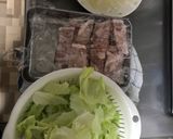節約うまっ！豚レタスのマヨポン炒め♪作り方1写真