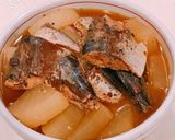 レンジで時短！ニンニク入サバ缶大根甘辛煮作り方6写真