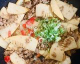たけのこと豚ひき肉の炒り付け作り方6写真