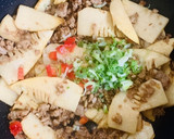 たけのこと豚ひき肉の炒り付け作り方6写真