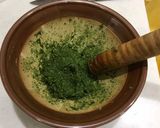 春！よもぎで草団子作り方1写真