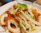節約一品☆もやしとちくわの納豆炒め作り方8写真