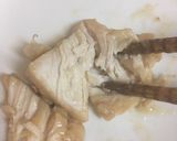 たまった胸肉をだし汁で柔らかく煮込むの巻作り方11写真