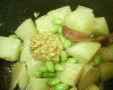 朝ごはんに♪おじゃがと枝豆のホットサラダ作り方8写真