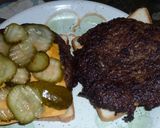 食パンで、ダブルチーズバーガー作り方5写真
