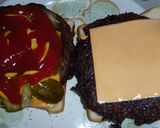 食パンで、ダブルチーズバーガー作り方6写真