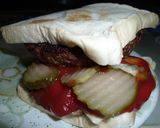 食パンで、ダブルチーズバーガー作り方8写真
