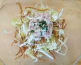余り物活用♪　餃子の皮のパリパリサラダ作り方7写真