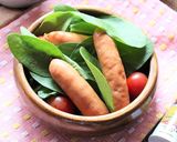 簡単ウインナーとサラダほうれん草のサラダ作り方4写真