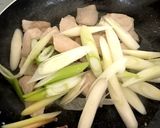 鶏肉とネギの甘味噌炒め丼作り方4写真