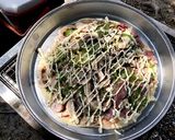 BBQでピザ焼くよ。ピザ！作り方4写真