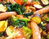 フライパン♪ウインナーと野菜のチーズ蒸し作り方4写真