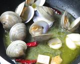 ホンビノスガイの時短簡単アヒージョパスタ作り方5写真