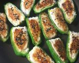まぐろすきみでピーマン肉詰め作り方5写真