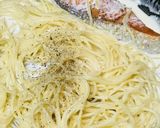 シンプル素材で☆鮭の生クリームパスタ作り方3写真