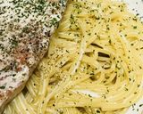 シンプル素材で☆鮭の生クリームパスタ作り方4写真