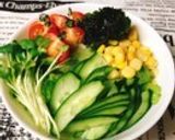 サラダにちょこっとワカメ(*^^)v作り方28写真