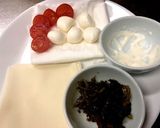 モッツァレラと高菜のおつまみ作り方1写真