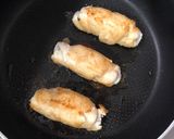 鶏ササミの大葉チーズ巻きのめんつゆ焼き作り方4写真