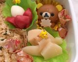 4月9日 リラックマ弁当 味噌豚 詰め方作り方3写真
