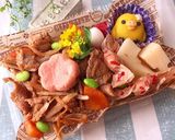 4月9日 リラックマ弁当 味噌豚 詰め方作り方7写真