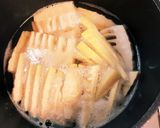タケノコとワカメと鶏肉の煮物作り方1写真
