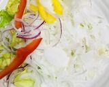 餃子の時短焼き●サラダパックと合わせ焼き作り方1写真