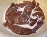 キャベレバーにんにくしょうゆ麹。作り方1写真