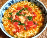 豚ニラ&トマトの辛ラーメン作り方5写真