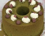 さくら抹茶の生シフォンケーキ作り方20写真