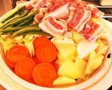 春野菜たっぷり！塩麹漬け豚バラと蒸し野菜作り方3写真