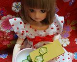 リカちゃんサイズ♡オクラマヨꕤ*.ﾟ作り方2写真