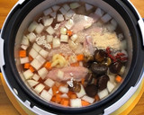 とり手羽先とありもので！参鶏湯風スープ♫作り方4写真