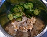 鯵の干物と胡瓜の胡麻酢和え♪作り方2写真