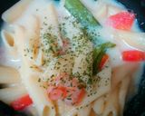 ペンネのニシンピザグラタン作り方4写真