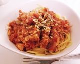 サバ缶と春キャベツのトマトパスタ作り方9写真