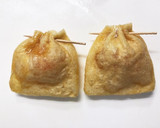 レンジでできる♪玉子の巾着煮(信田煮)作り方5写真