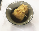 レンジでできる♪玉子の巾着煮(信田煮)作り方6写真