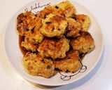 とり胸肉で作る！甘タレのつくねバーグ。作り方5写真