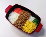 そぼろ弁当*モンドリアン柄*作り方2写真