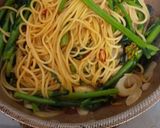 キムチ味の春野菜スパゲッティー作り方5写真