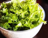 わさび菜の長芋ドレッシングで食べるサラダ作り方2写真