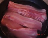 ベーコンは下茹でしましょう。作り方1写真