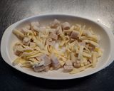 サラダチキンと卵の2種のチーズ焼き作り方1写真