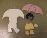 キャラ弁☆雨の日弁当☂作り方1写真